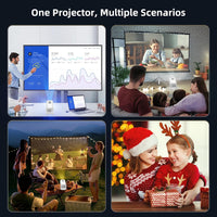 Mini Projector 4K Support 1080P 270° Rotation