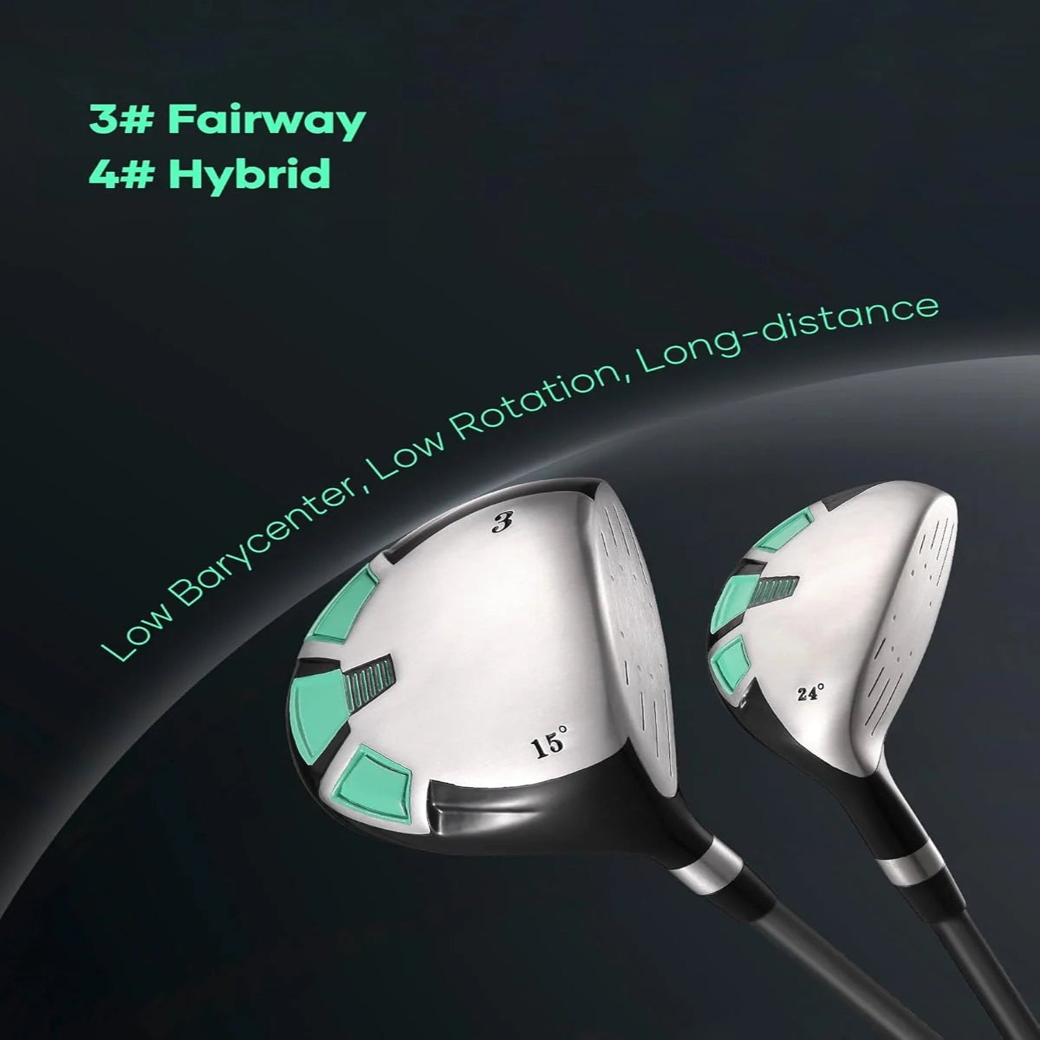 Golf Club Set 9 Piece Complete Golf Set for Right Handed with Stand Bag and 3 Bonus Head Covers
