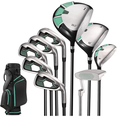 Golf Club Set 9 Piece Complete Golf Set for Right Handed with Stand Bag and 3 Bonus Head Covers