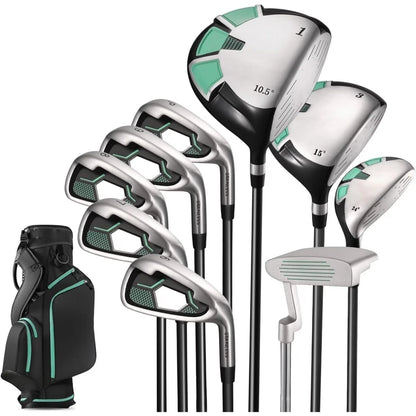 Golf Club Set 9 Piece Complete Golf Set for Right Handed with Stand Bag and 3 Bonus Head Covers