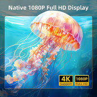 Mini Projector 4K Support 1080P 270° Rotation