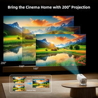 Mini Projector 4K Support 1080P 270° Rotation
