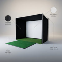 Simbox Golf Simulator Enclosure - 7 Sizes, Pro + Impact Screen and Frame INCLUDES FREE SIDE BARRIERS — Lifestyle