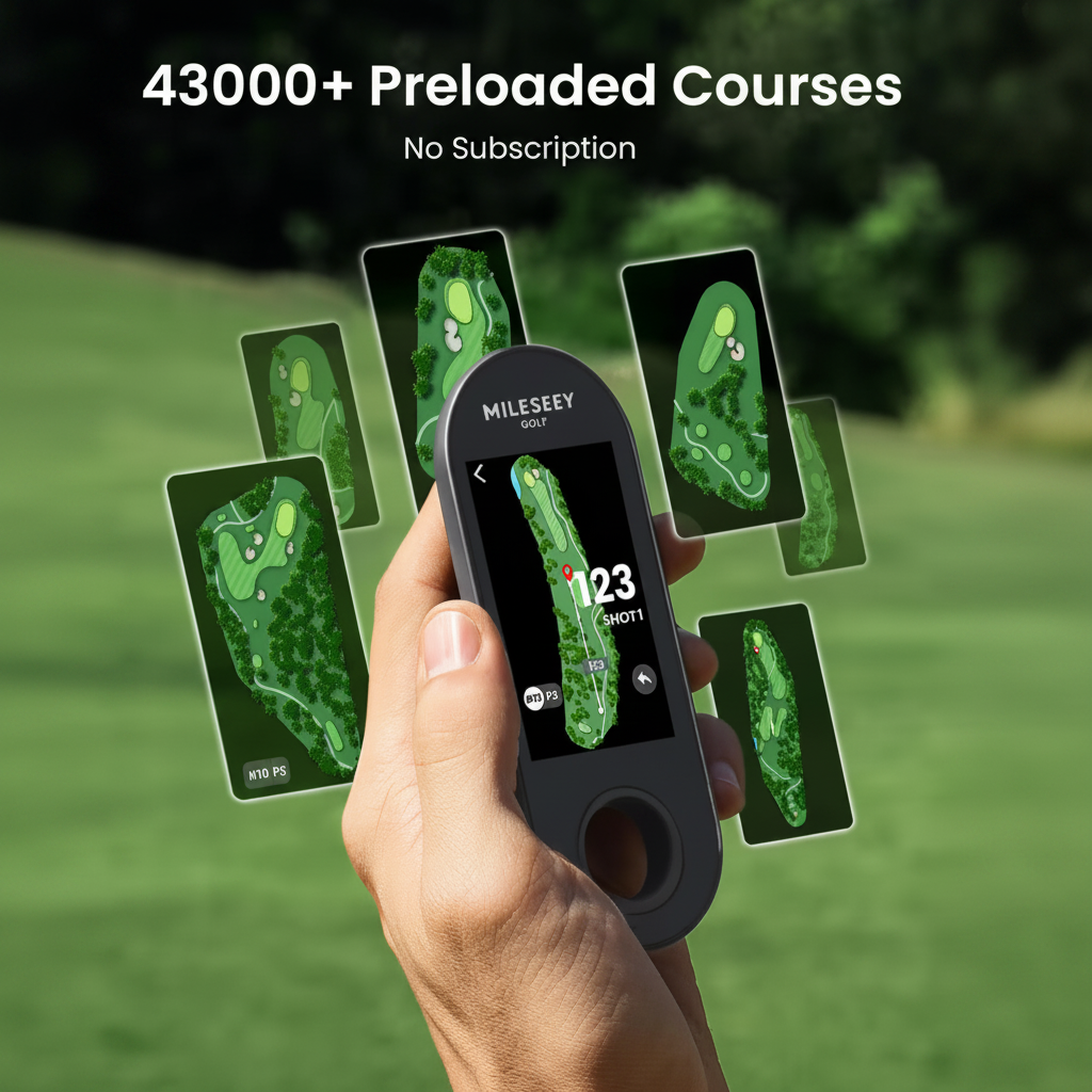 Genesonic Pro 2-In-1 Magnetic Golf Speaker, Detachable GPS Rangefinder, 3-In Touchscreen, 43K+ Courses, No Subscription
