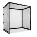 DIY Golf Simulator Impact Screen Frame Enclosure Kit Set, Use with Simulators, Durable Fabric with Velcro, Reinforced Black Border, 9.8'X9.8'X4.9'