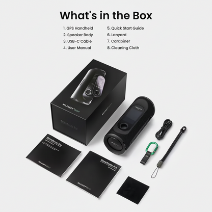 Genesonic Pro 2-In-1 Magnetic Golf Speaker, Detachable GPS Rangefinder, 3-In Touchscreen, 43K+ Courses, No Subscription